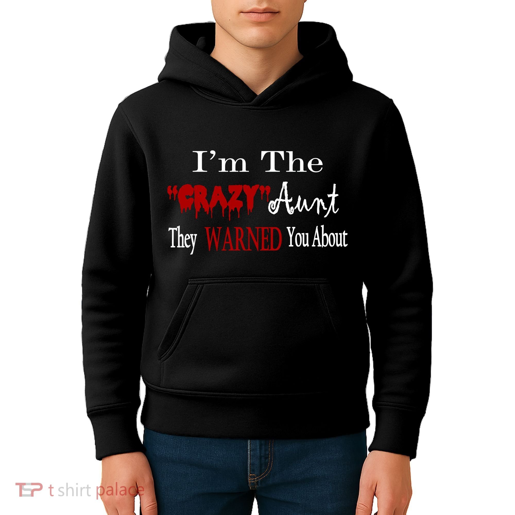 I'm The Crazy Aunt They Warned You About Kids Hoodie