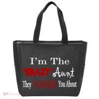 I'm The Crazy Aunt They Warned You About Tote Bag thumb 0