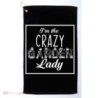 I'm The Crazy Garden Lady Golf Towel thumb 0