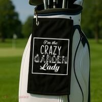 I'm The Crazy Garden Lady Golf Towel thumb 2