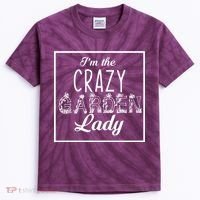 I'm The Crazy Garden Lady Kids Tie-Dye T-Shirt thumb 0
