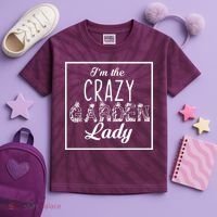 I'm The Crazy Garden Lady Kids Tie-Dye T-Shirt thumb 2