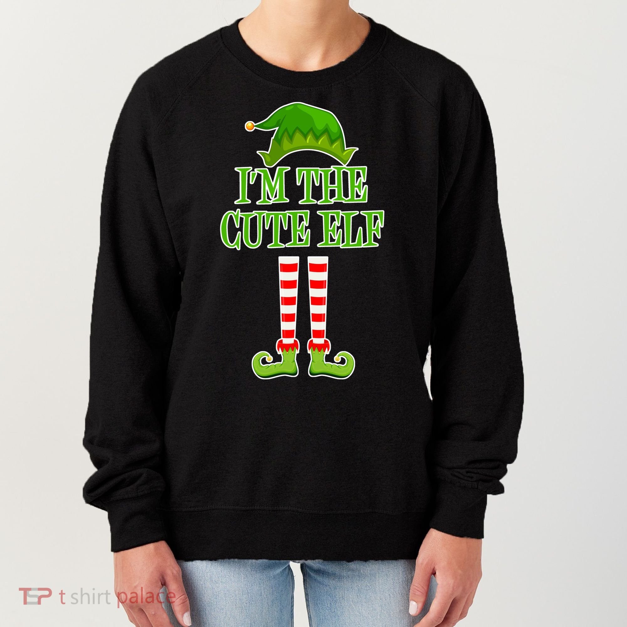 I'm The Cute Elf Matching Family Christmas Women's Sweatshirt