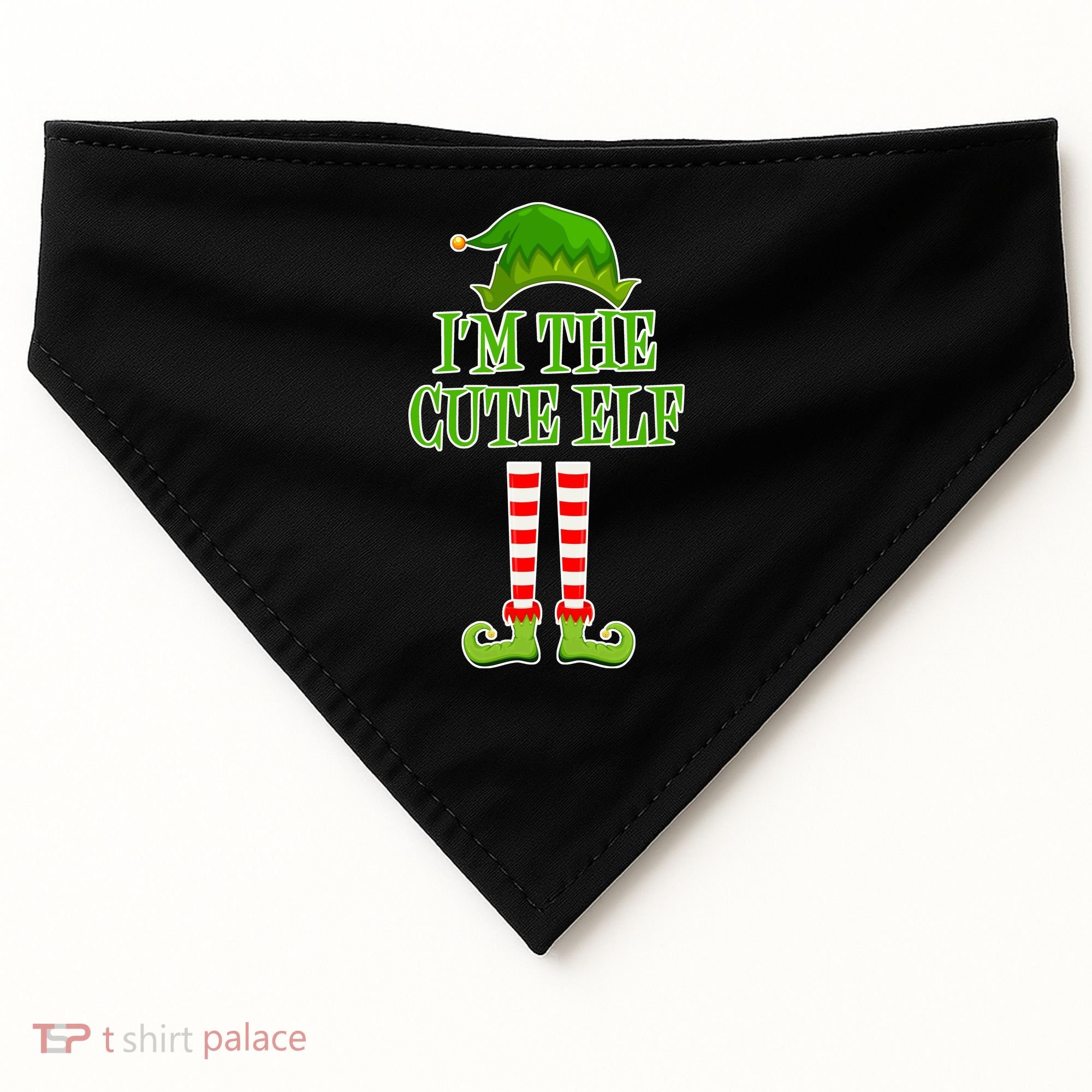 I'm The Cute Elf Matching Family Christmas USA-Made Doggie Bandana