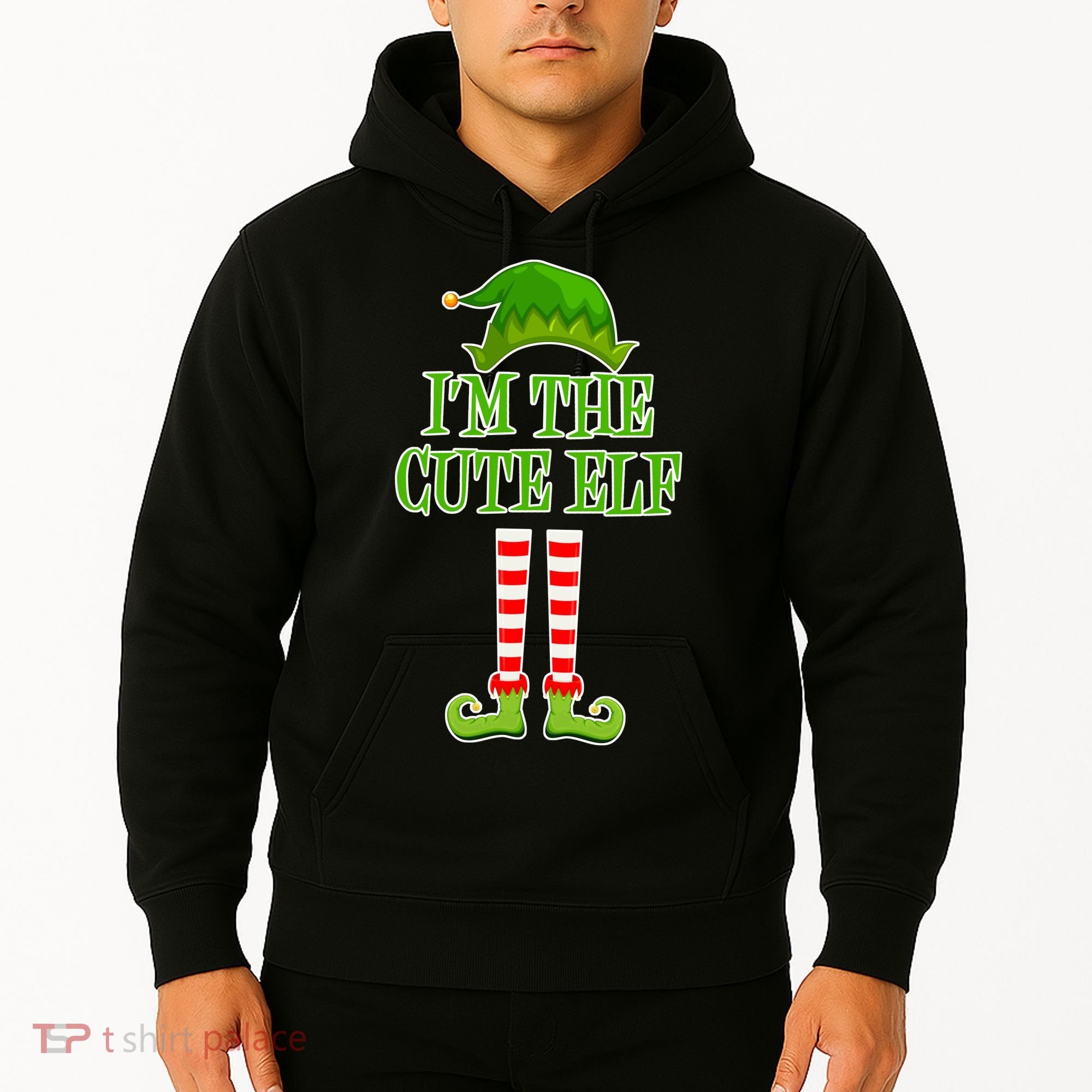 I'm The Cute Elf Matching Family Christmas Hoodie