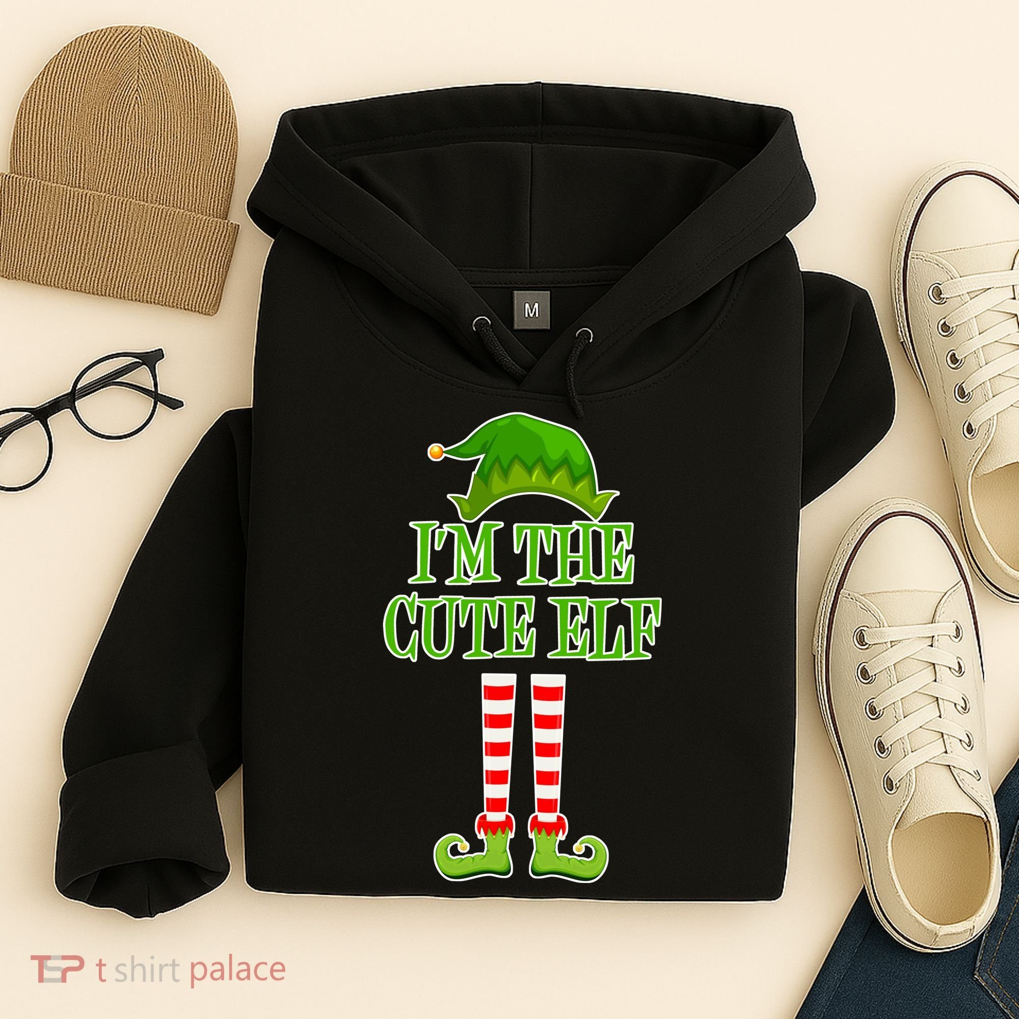 I'm The Cute Elf Matching Family Christmas Hoodie