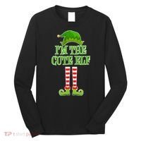 I'm The Cute Elf Matching Family Christmas Long Sleeve Shirt thumb 0