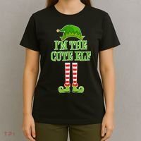 I'm The Cute Elf Matching Family Christmas T-Shirt thumb 4