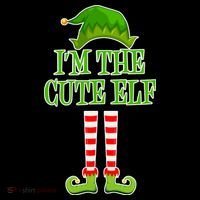 I'm The Cute Elf Matching Family Christmas Women's Hoodie thumb 2