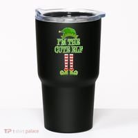 I'm The Cute Elf Matching Family Christmas Tumbler thumb 0