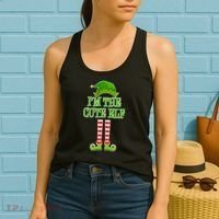 I'm The Cute Elf Matching Family Christmas Women's Tank Top thumb 2