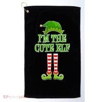 I'm The Cute Elf Matching Family Christmas Golf Towel thumb 0