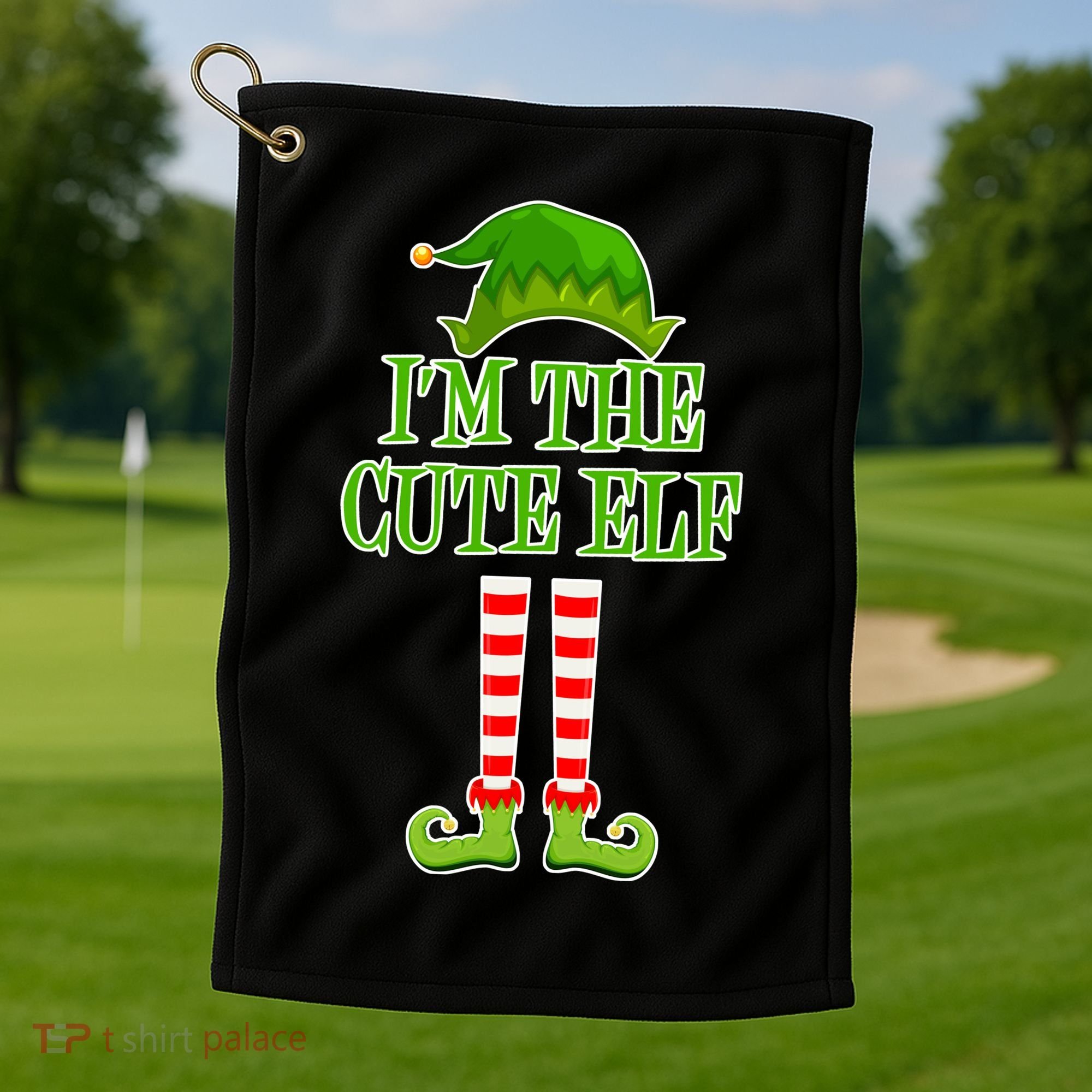 I'm The Cute Elf Matching Family Christmas Golf Towel