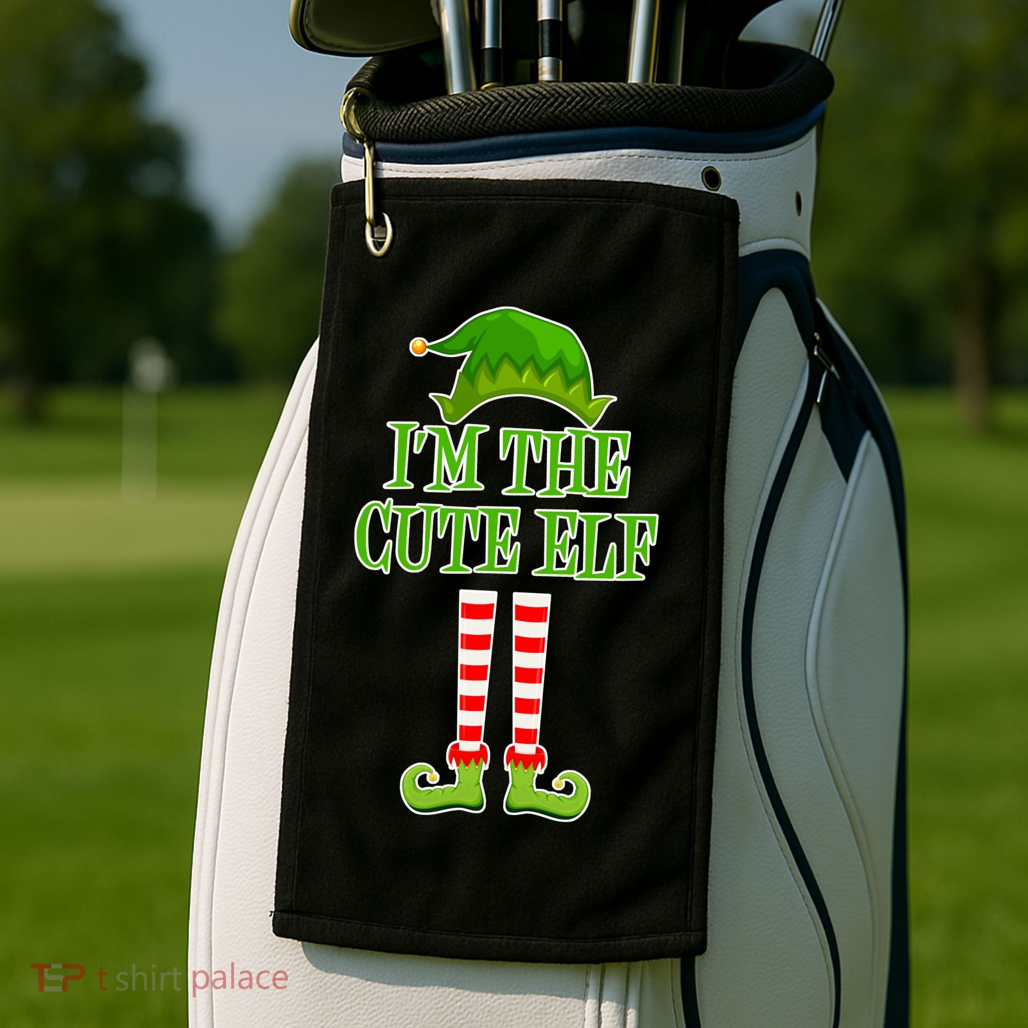 I'm The Cute Elf Matching Family Christmas Golf Towel