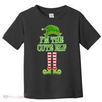 I'm The Cute Elf Matching Family Christmas Toddler T-Shirt thumb 0
