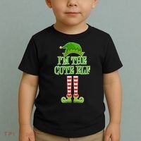 I'm The Cute Elf Matching Family Christmas Toddler T-Shirt thumb 2