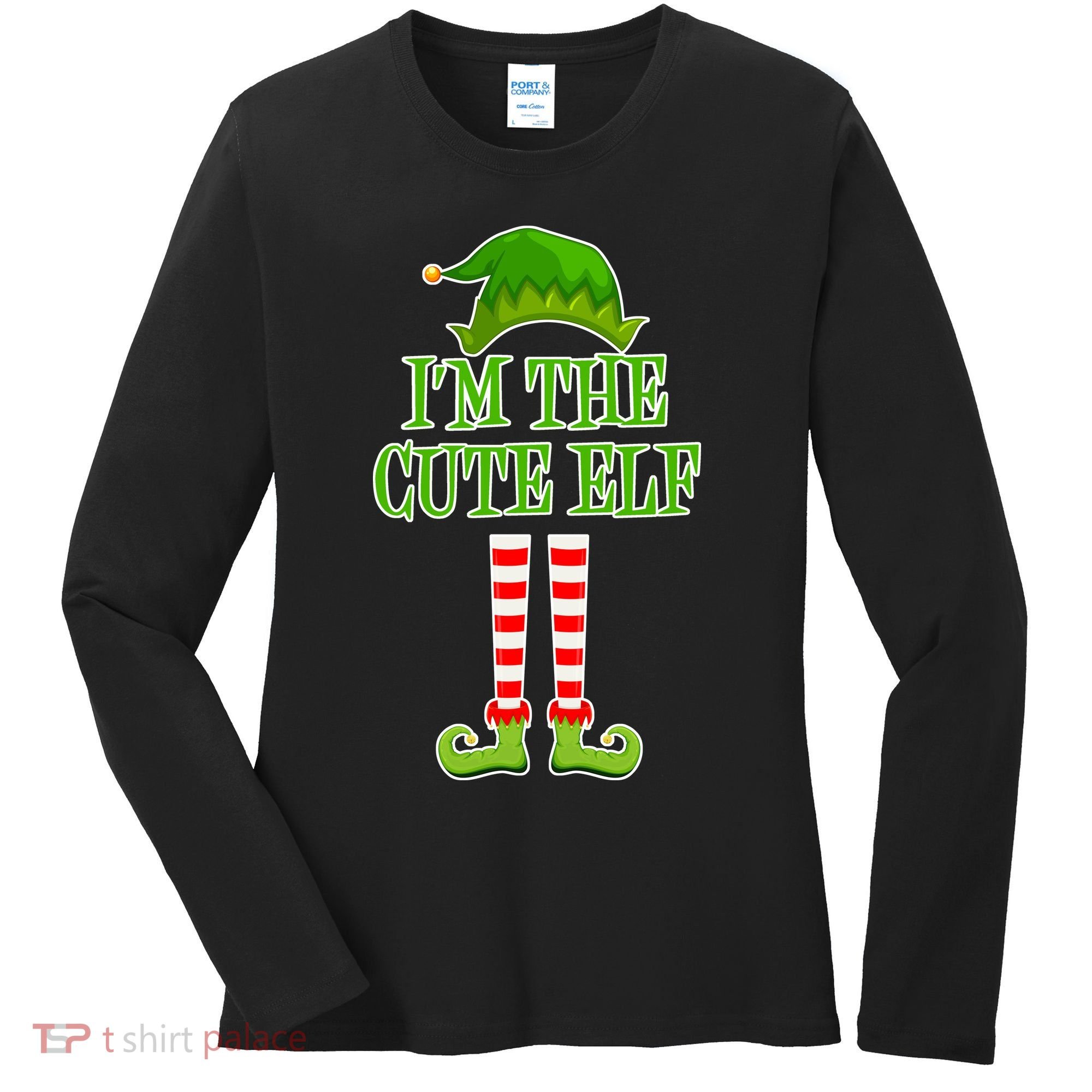 I'm The Cute Elf Matching Family Christmas Women's Long Sleeve Shirt