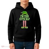 I'm The Cute Elf Matching Family Christmas Kids Hoodie thumb 4