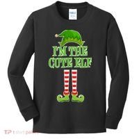 I'm The Cute Elf Matching Family Christmas Kids Long Sleeve Shirt thumb 0