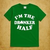 I'm The Drunker Half Irish Shamrock St. Patrick's Day T-Shirt thumb 5