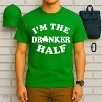 I'm The Drunker Half Irish Shamrock St. Patrick's Day T-Shirt thumb 6