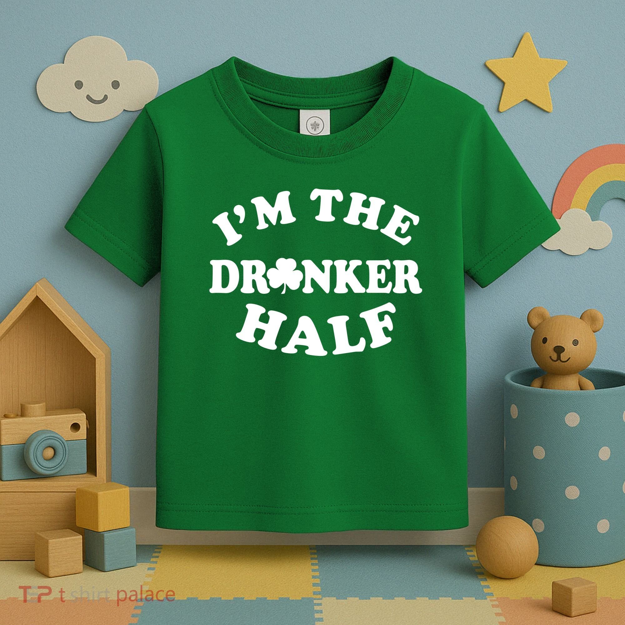 I'm The Drunker Half Irish Shamrock St. Patrick's Day Toddler T-Shirt