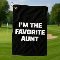 I'm the Favorite Aunt Golf Towel thumb 1
