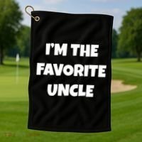 I'm The Favorite Uncle Golf Towel thumb 1