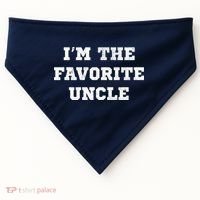 I'm The Favorite Uncle Funny Distressed USA-Made Doggie Bandana thumb 0