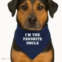 I'm The Favorite Uncle Funny Distressed USA-Made Doggie Bandana thumb 1