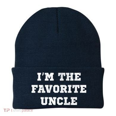I'm The Favorite Uncle Funny Distressed Beanie