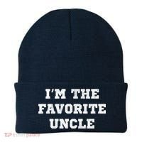 I'm The Favorite Uncle Funny Distressed Beanie thumb 0