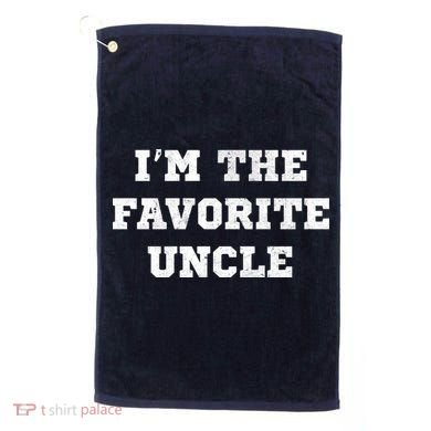 I'm The Favorite Uncle Funny Distressed Golf Towel