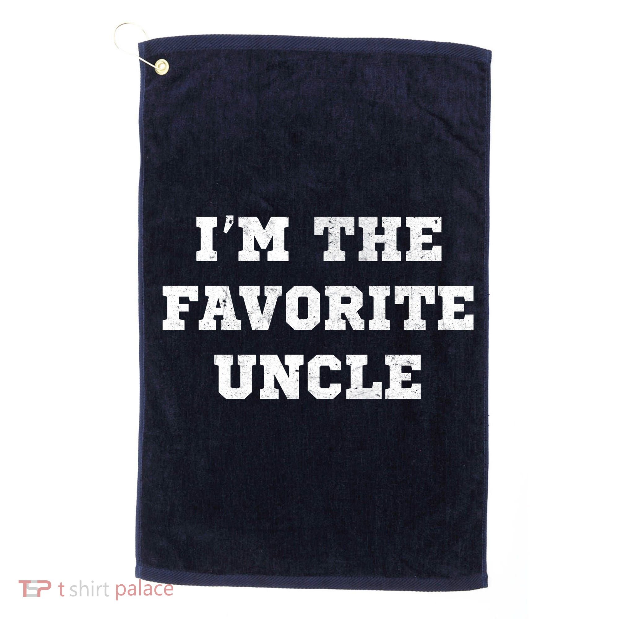 I'm The Favorite Uncle Funny Distressed Golf Towel
