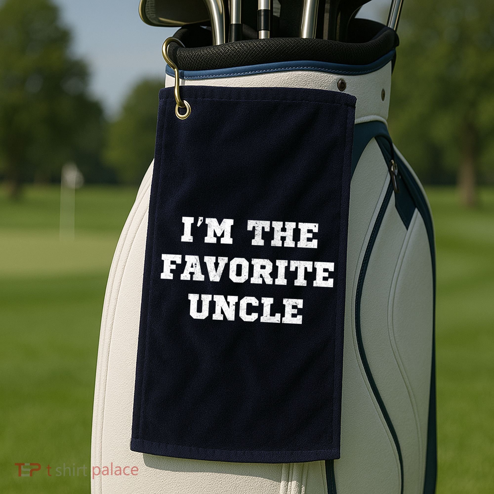 I'm The Favorite Uncle Funny Distressed Golf Towel