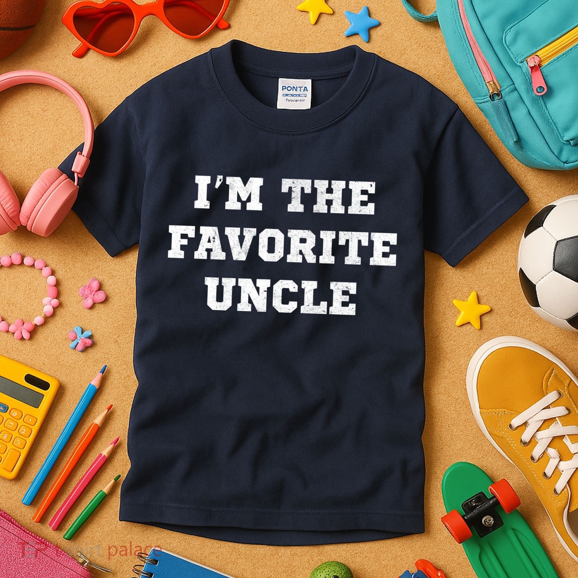 I'm The Favorite Uncle Funny Distressed Kids T-Shirt