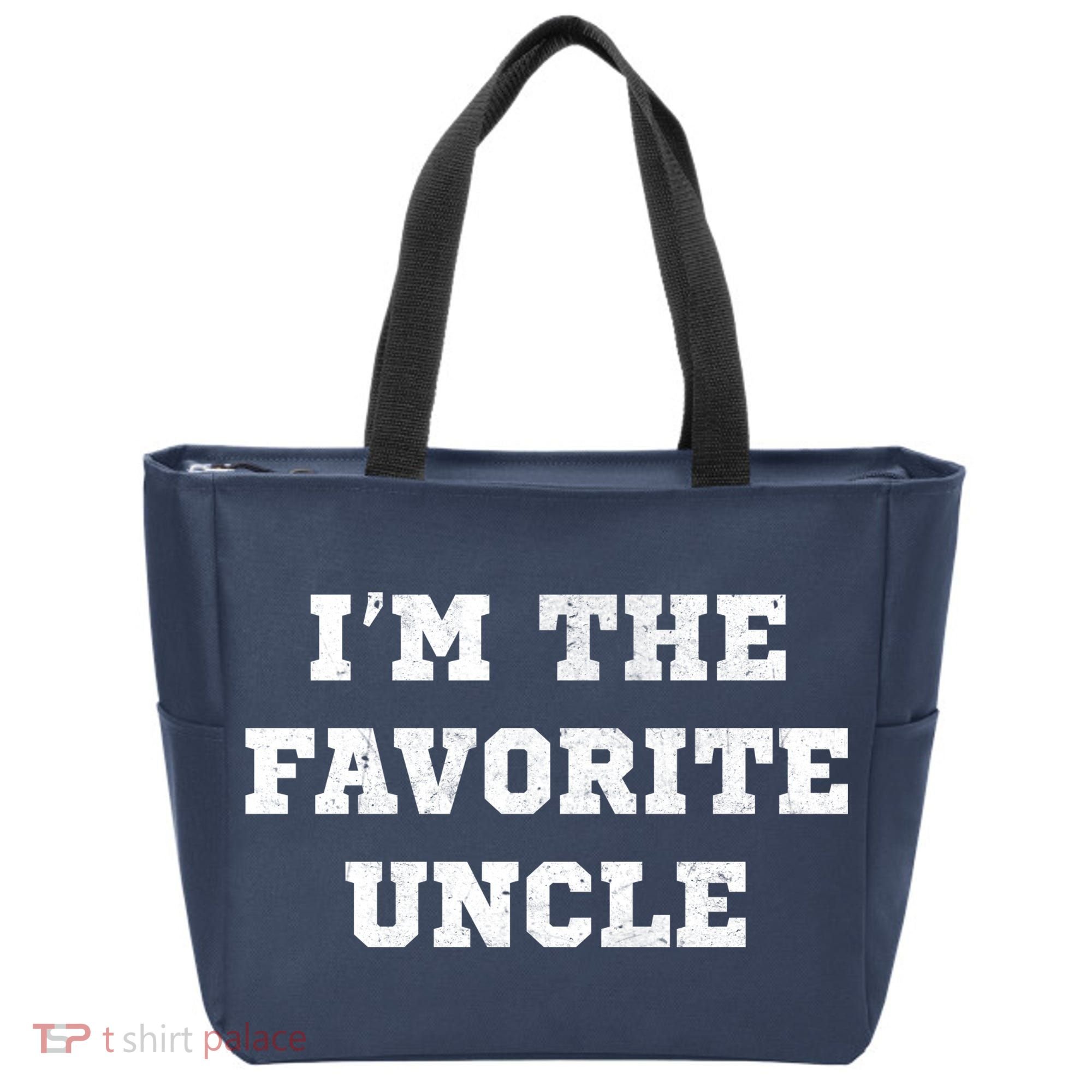 I'm The Favorite Uncle Funny Distressed Tote Bag