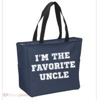 I'm The Favorite Uncle Funny Distressed Tote Bag thumb 2