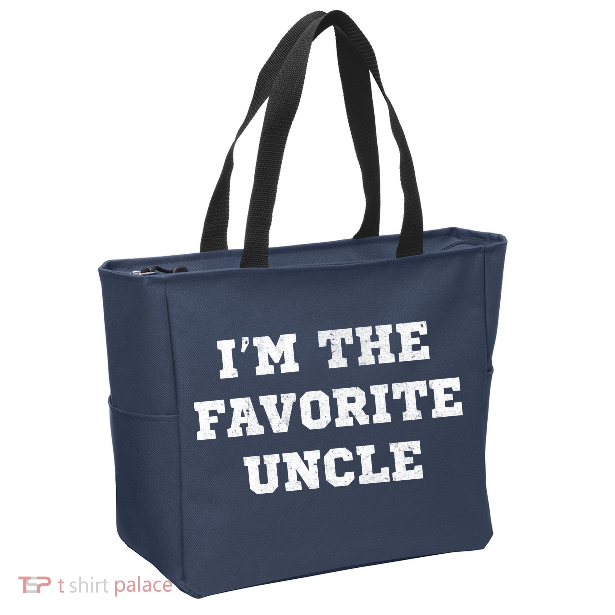 I'm The Favorite Uncle Funny Distressed Tote Bag