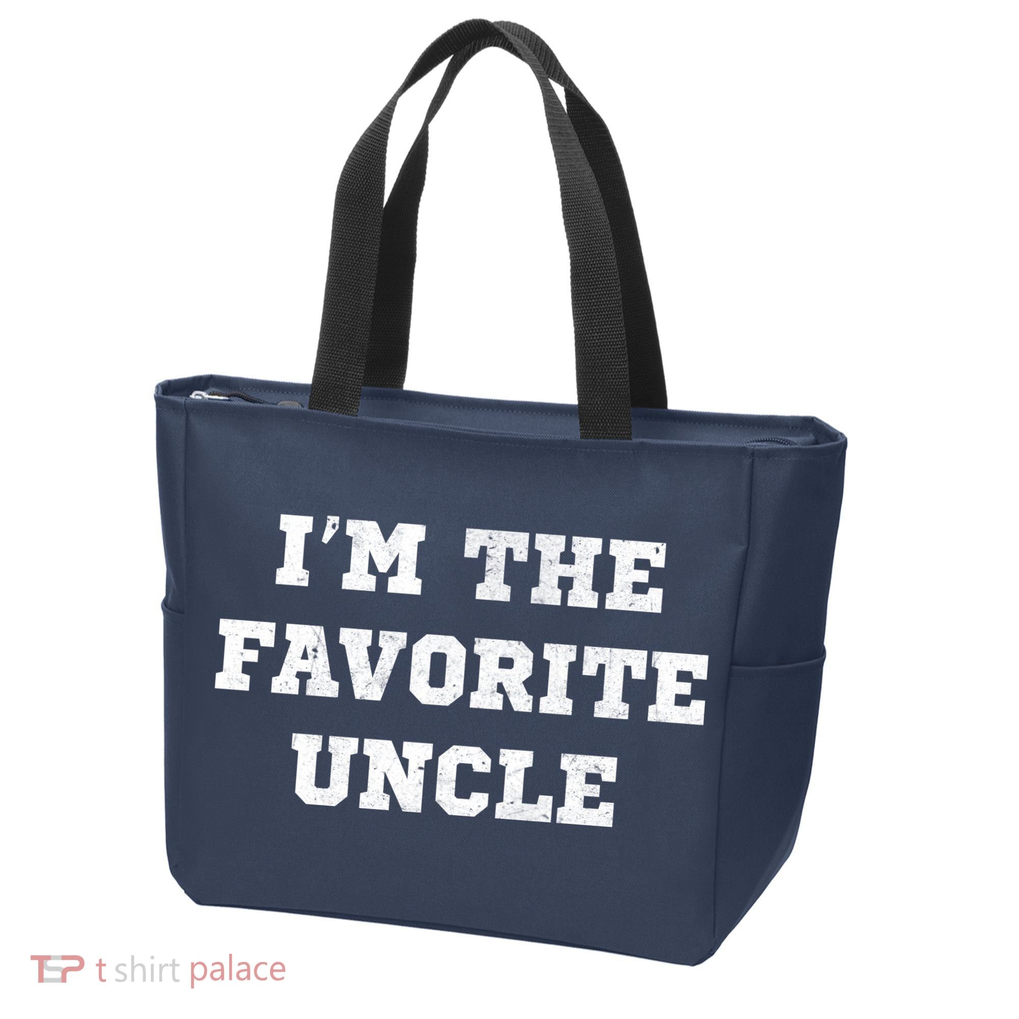 I'm The Favorite Uncle Funny Distressed Tote Bag
