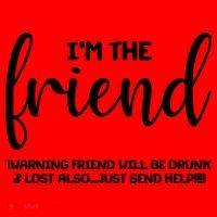 I'm the Friend Will Also Be Drunk & Lost Just Send Help Santa Hat thumb 1