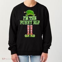 I'm The Funny Elf Matching Family Christmas Women's Sweatshirt thumb 0