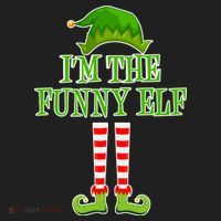 I'm The Funny Elf Matching Family Christmas Women's Sweatshirt thumb 2