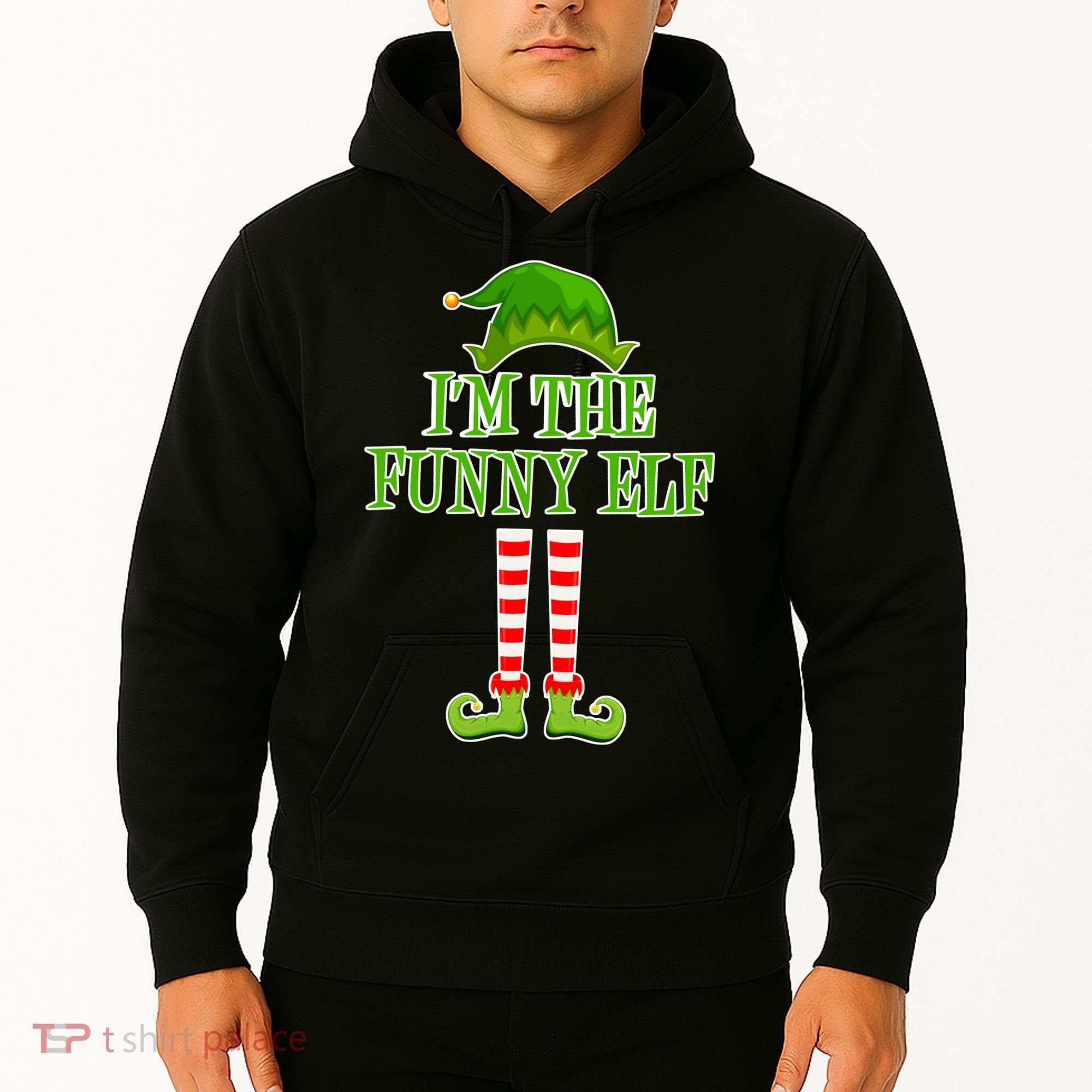 I'm The Funny Elf Matching Family Christmas Hoodie