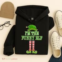 I'm The Funny Elf Matching Family Christmas Hoodie thumb 4