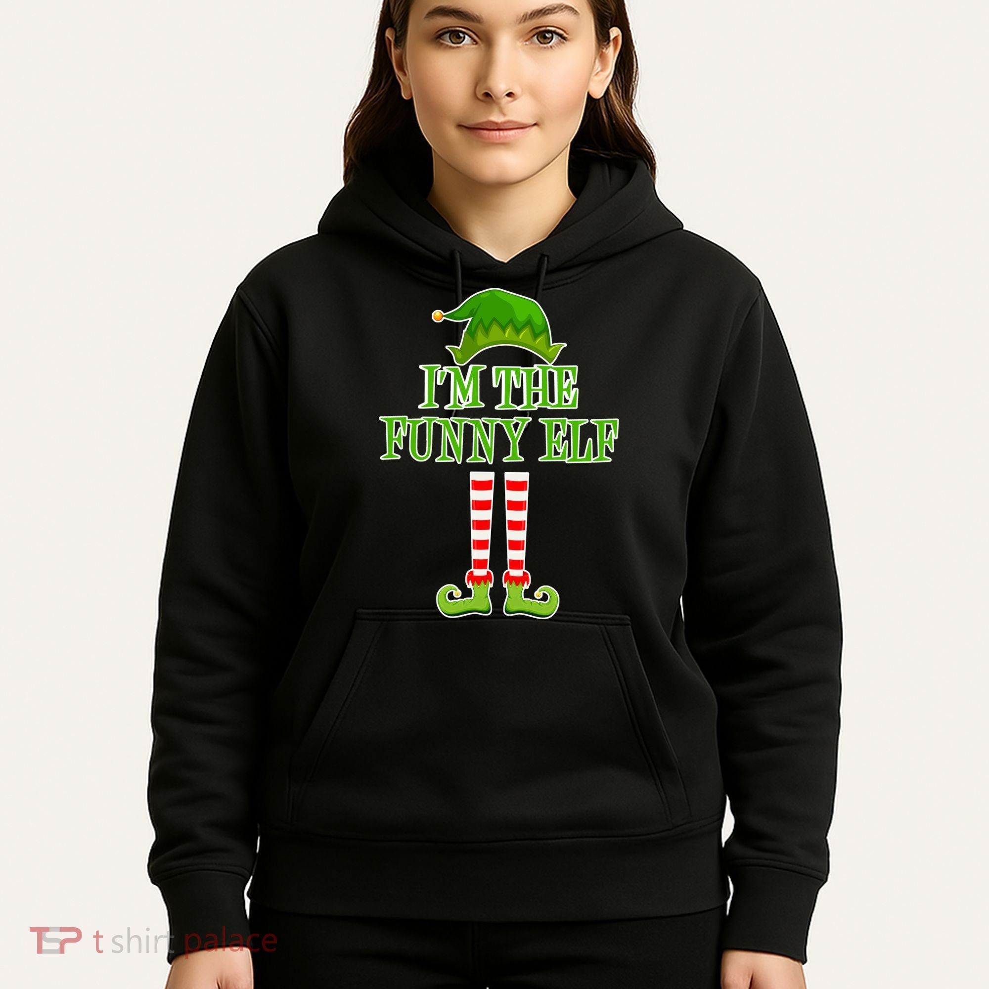 I'm The Funny Elf Matching Family Christmas Hoodie
