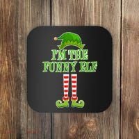I'm The Funny Elf Matching Family Christmas Coaster thumb 0
