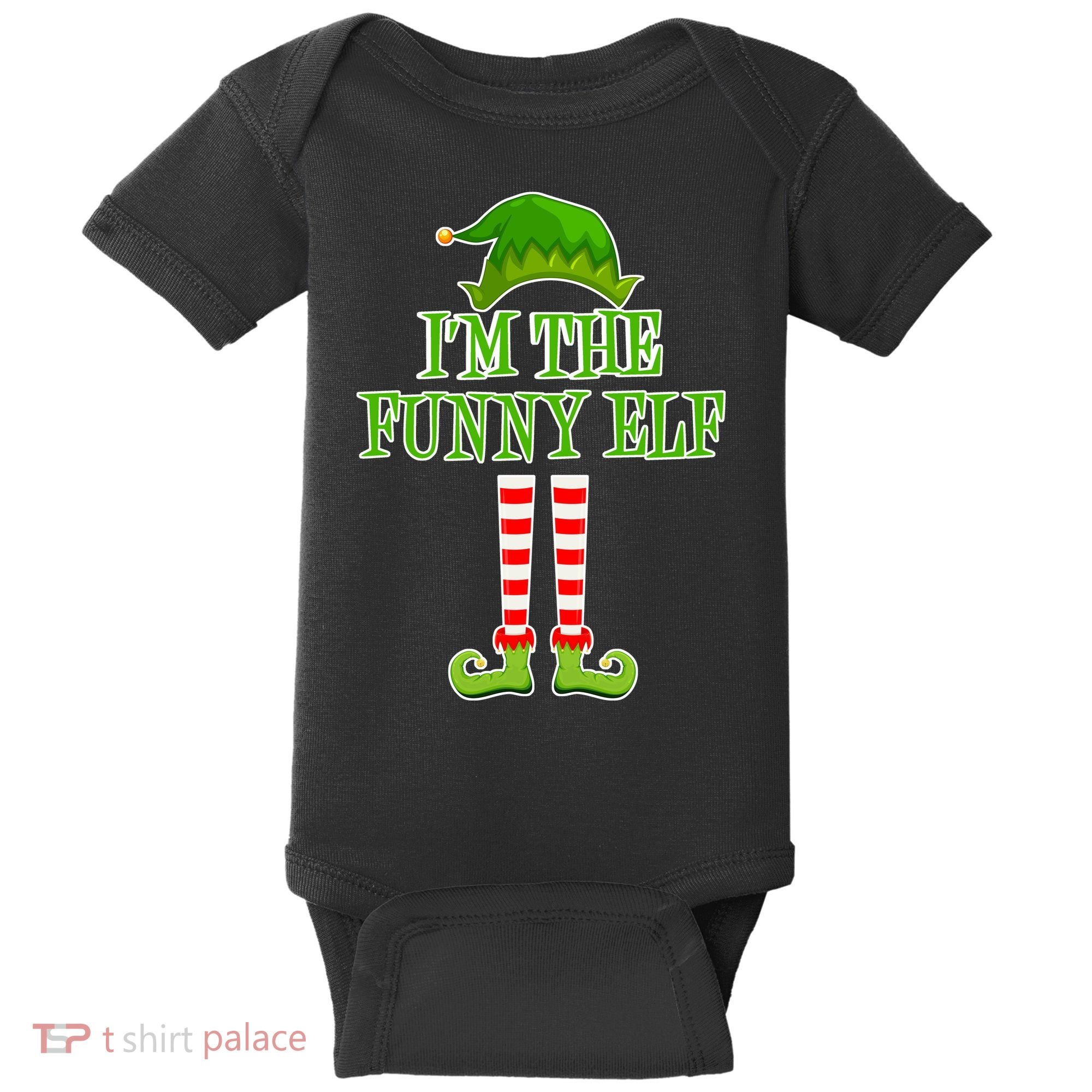 I'm The Funny Elf Matching Family Christmas Baby Bodysuit