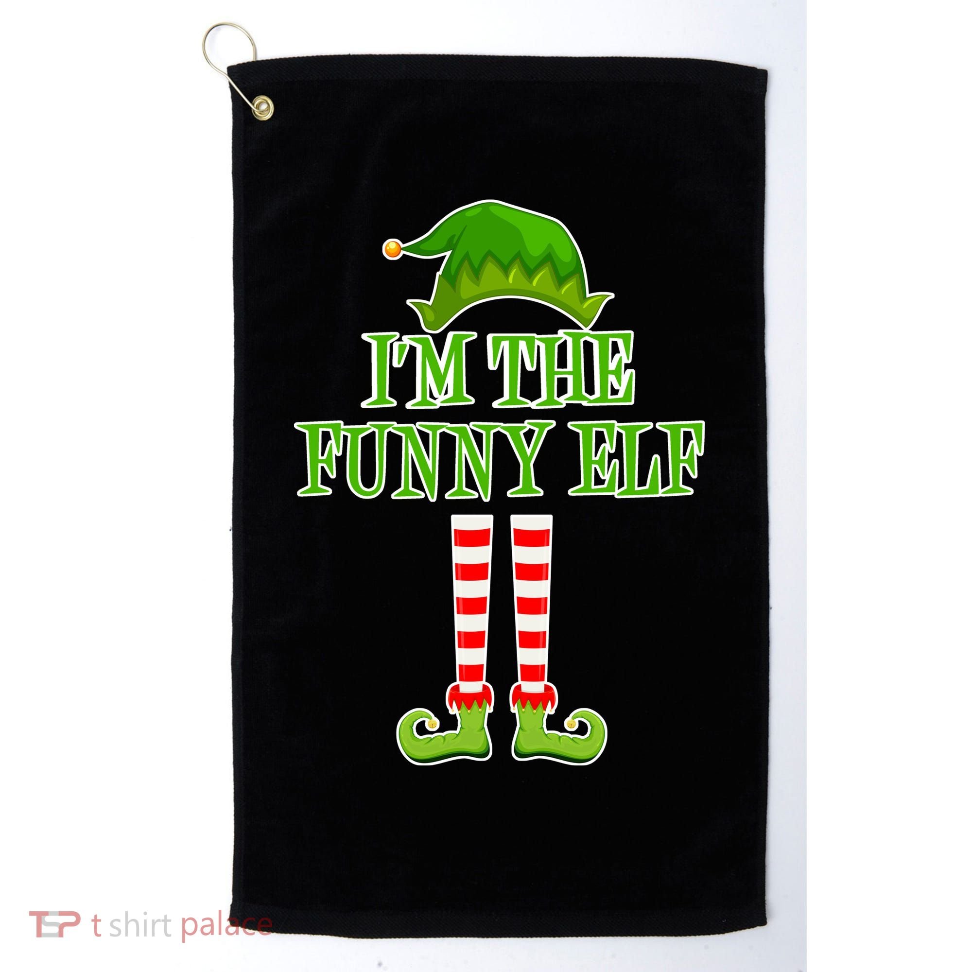 I'm The Funny Elf Matching Family Christmas Golf Towel