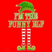 I'm The Funny Elf Matching Family Christmas Santa Hat thumb 1